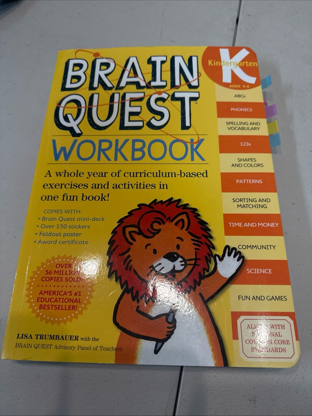 brain quest workbook grade kindergarden